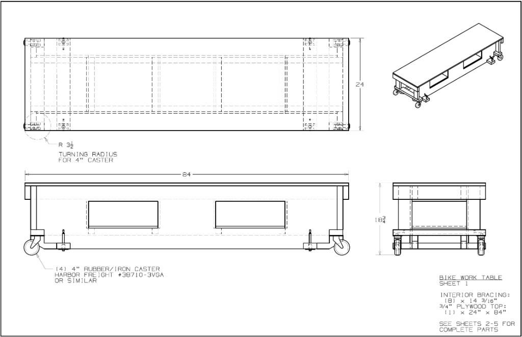 Rolling Work Table Plans
