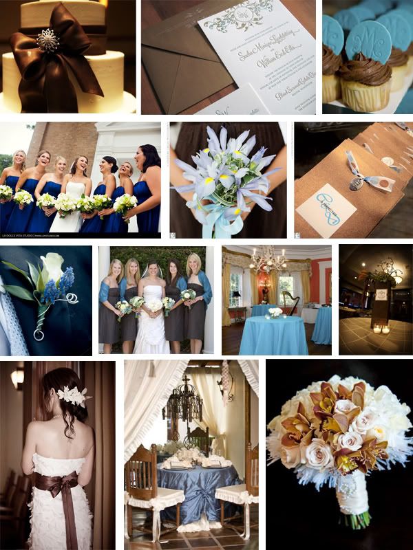 Blue and Brown Inspiration Board via TheELD.com