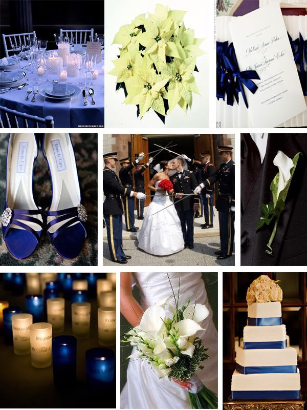 Inspiration Board: Navy and Silver Winter Wedding via TheELD.com