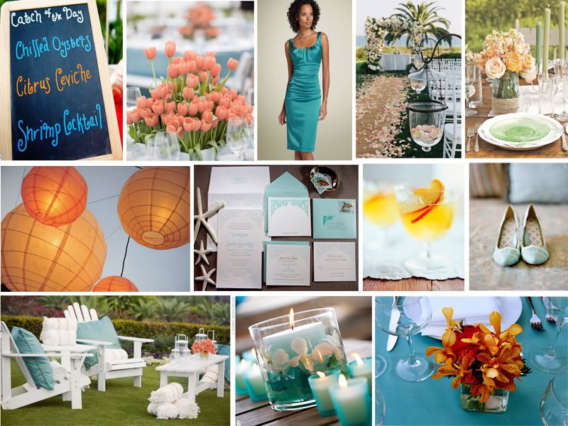 Inspiration Board: Peach & Teal via TheELD.com