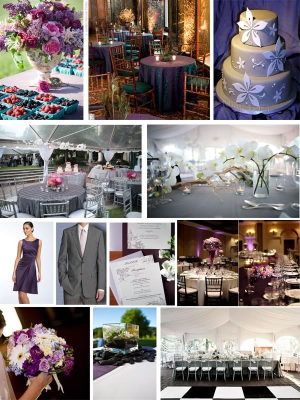 lavender and gray wedding