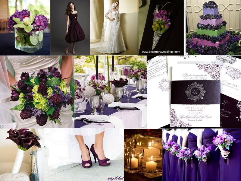 Plum and green is a great color palette for the fall or winter however