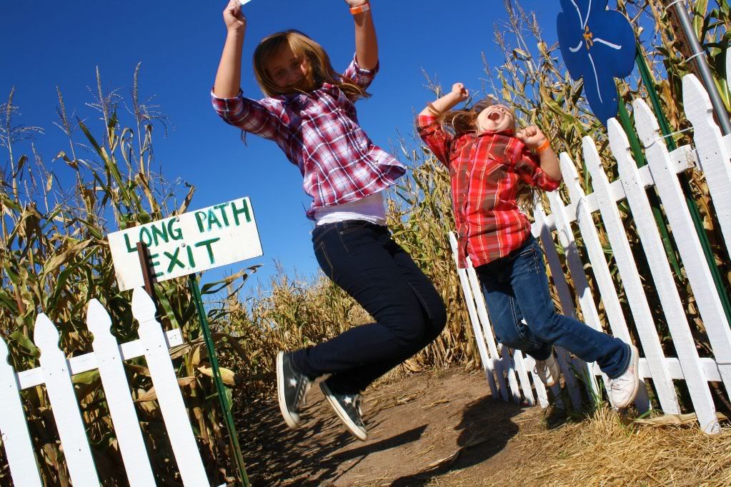 Yes! We finally made it through the corn maze!