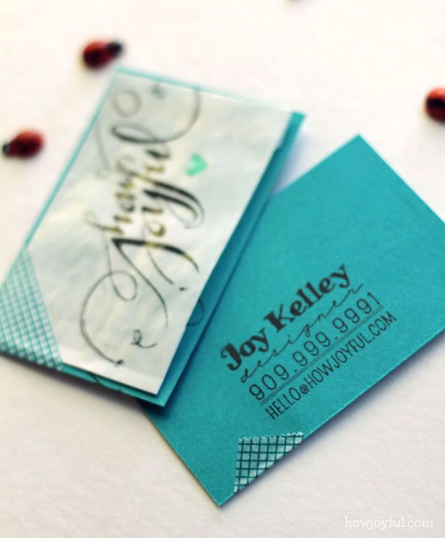 hand stamp business cards