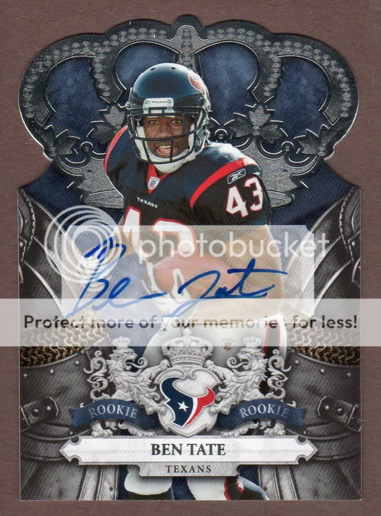 2010 Crown Royale #215 Ben Tate Houston Texans Rookie Autograph #d 