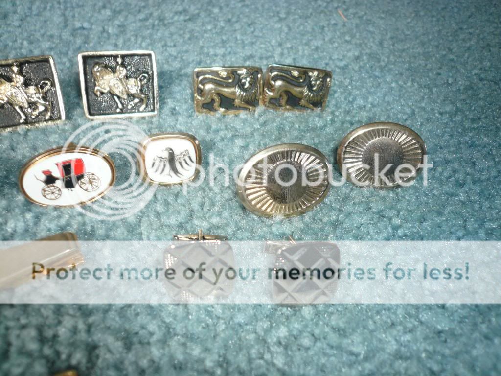 JUNK DRAWER LOT CUFF LINKS INITIAL N & TIE BAR ANSON  