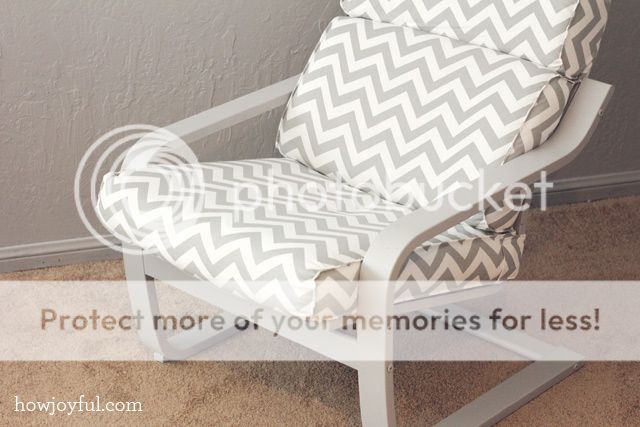 Nursery: Ikea poang chair recover | HowJoyful | Lettering and
