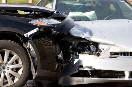 Car accident at an intersection